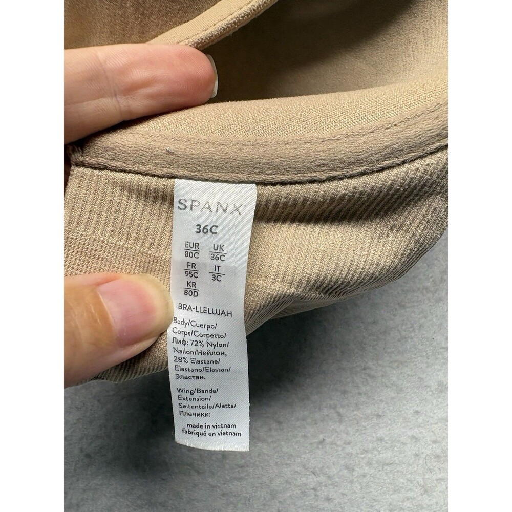SPANX Bra-llelujah! Underwired T-Shirt Bra Beige 36C Front Clasp - Picture 3 of 3